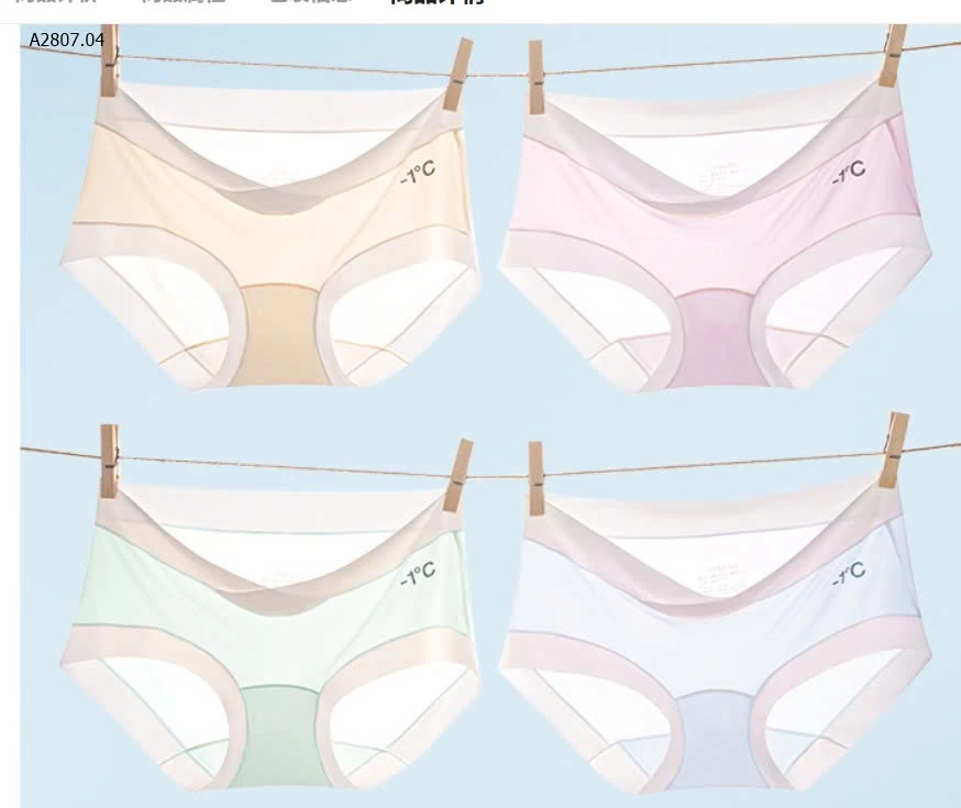 SET 4C QUẦN LÓT BĂNG LỤA  -Sỉ 99k/1 set 4 chiếc mix màu 