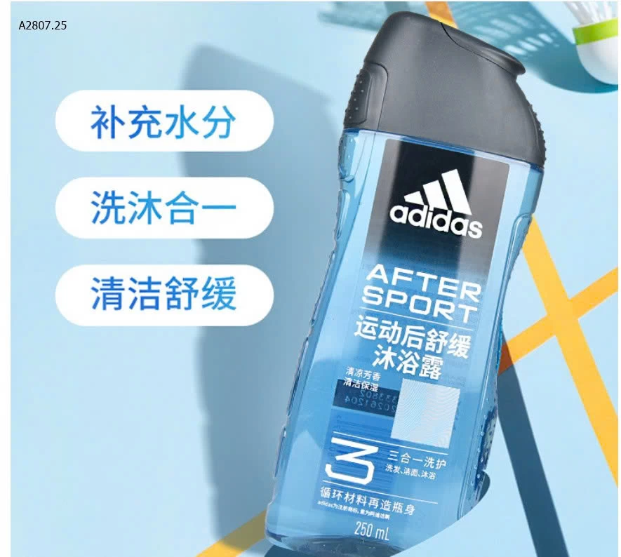 Sữa tắm gội Adidas 3 trong 1 cho nam-Sỉ 185k/set 3 chai mix