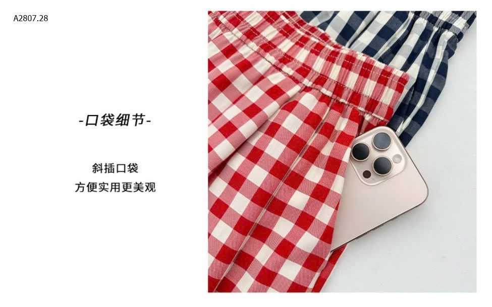 QUẦN CARO DÁNG SUÔNG-Sỉ 115k