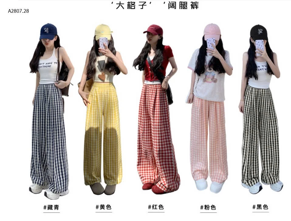 QUẦN CARO DÁNG SUÔNG-Sỉ 115k