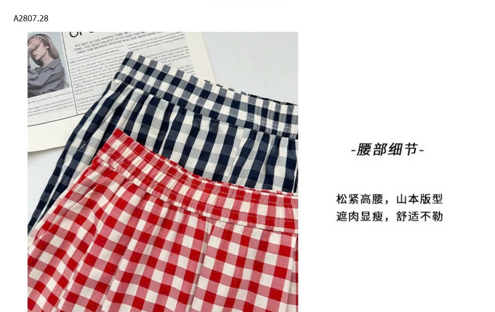 QUẦN CARO DÁNG SUÔNG-Sỉ 115k