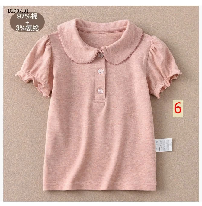 Áo phông cổ sen bé gái-Sỉ giá 135k