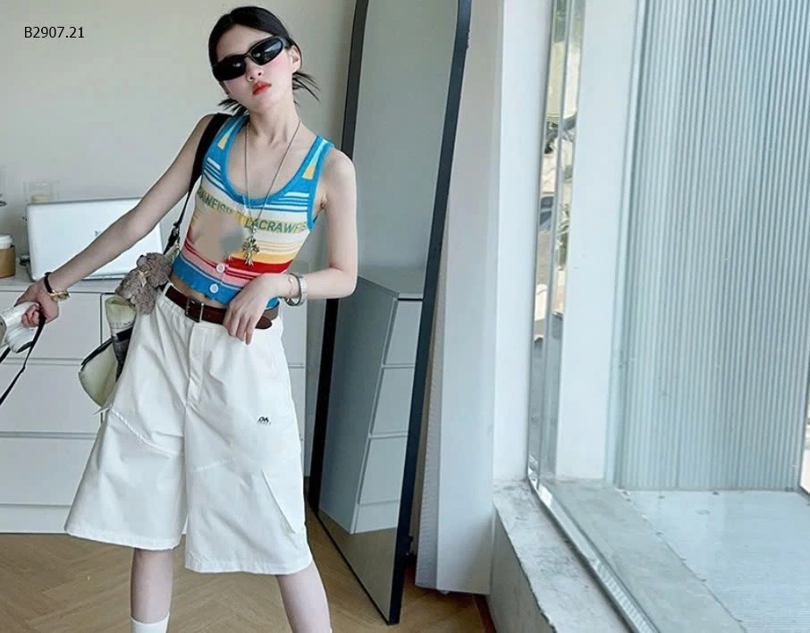 SÉT ÁO LEN SẮC MÀU ĐI BIỂN -Sỉ giá áo: 165k  quần: 179k 