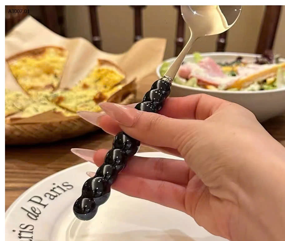 Set 8 thìa inox cán ngọc - Sỉ 42k/set 8 thìa