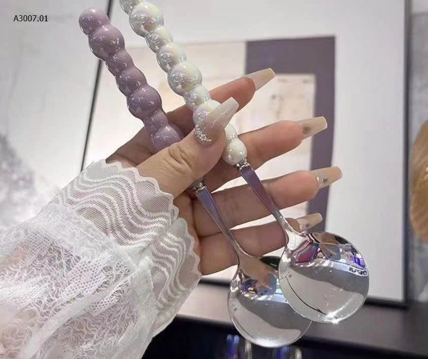 Set 8 thìa inox cán ngọc - Sỉ 42k/set 8 thìa