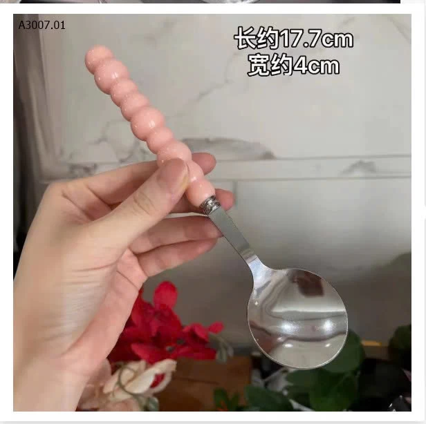 Set 8 thìa inox cán ngọc - Sỉ 42k/set 8 thìa