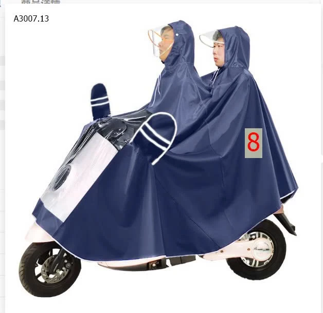 ÁO MƯA TRÙM KÍN ĐẦU- Sỉ  Giá: màu 1-4: loại 1 đầu : 150k màu 5-8 : loại 2 đầu : 163k