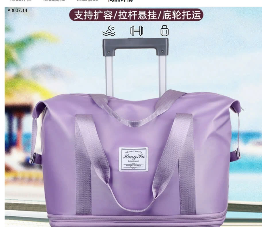 TÚI DU LỊCH KIỂU MỚI CÓ BÁNH XE ĐẨY - sỉ 140k