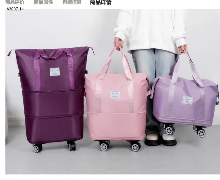 TÚI DU LỊCH KIỂU MỚI CÓ BÁNH XE ĐẨY - sỉ 140k