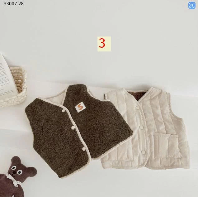 ÁO KHOÁC GILE 2 MẶT CHO BÉ  - sỉ 108k