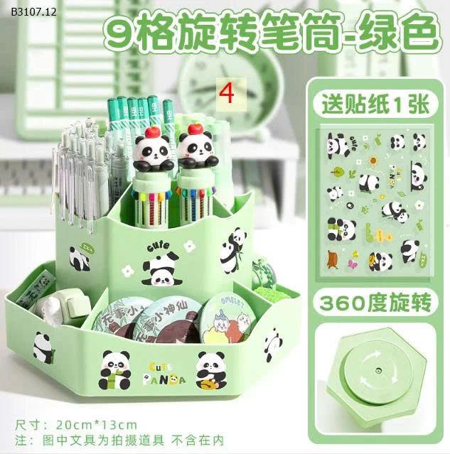 Hộp bút xoay 360° – Thiết kế siêu dễ thương - sỉ 60k