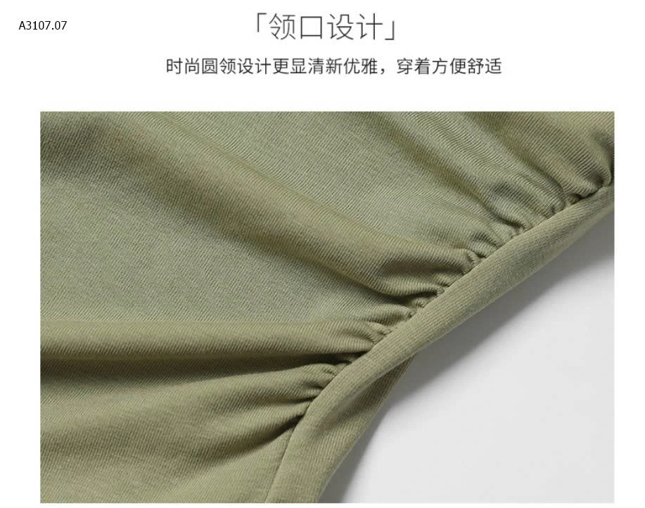 ÁO THUN NỮ CỔ TRÒN KÈM BRA NHÚN EO  - sỉ 145k