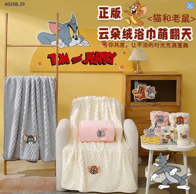 KHĂN TẮM TOM VÀ JERRY - sỉ 120k