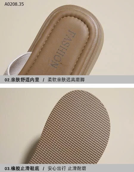  DÉP LÊ NỮ QUAI NGANG ĐẾ DÀY - sỉ 174k