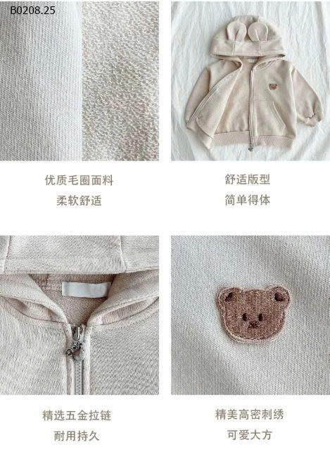 ÁO KHOÁC NỈ CUTE- sỉ 165k