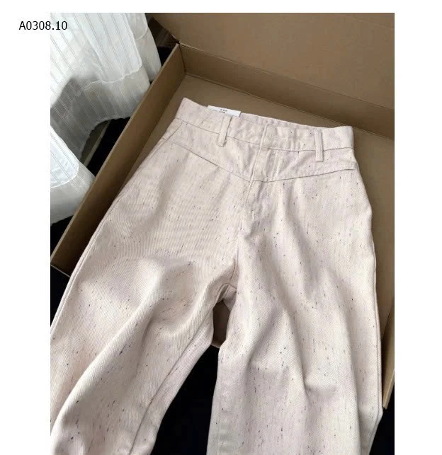 QUẦN SUÔNG ỐNG RỘNG THÊU NƠ TÚI SAU - sỉ 163k