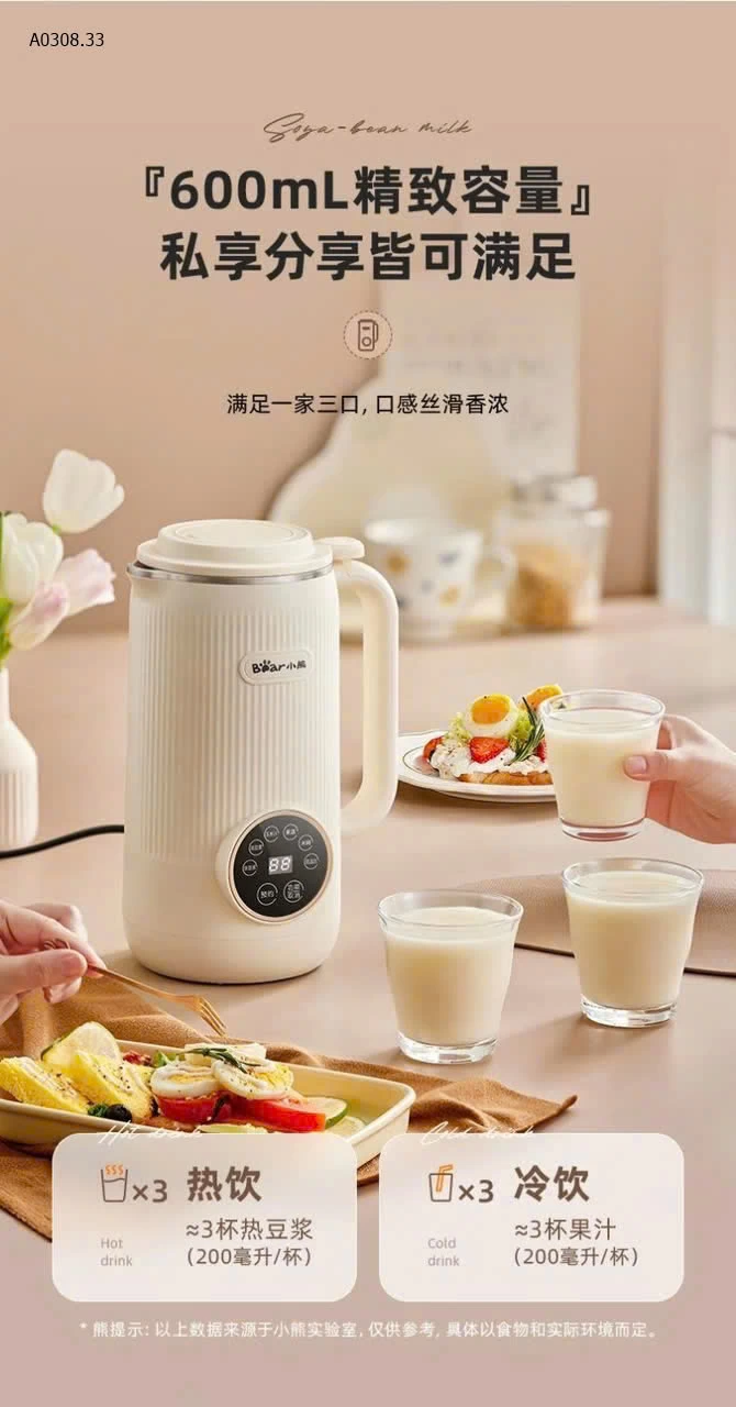  MÁY LÀM SỮA HẠT BEAR - sỉ 700k