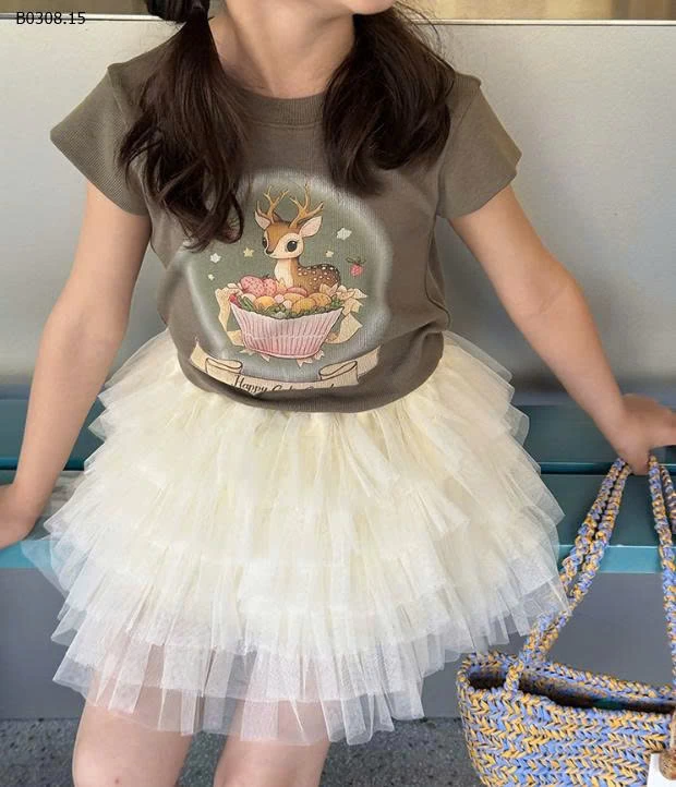 Váy ngắn ưới bồng vải tuyncho bé nhà AMBB - giá sỉ như sau  size 90-150 giá 164k sz 160 giá 176k sz 170 giá 190k