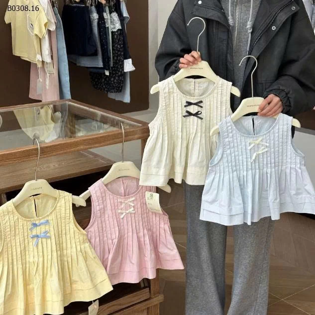 ÁO BABYDOLL XẾP LY NGỰC ĐÍNH NƠ-Sỉ giá 119k