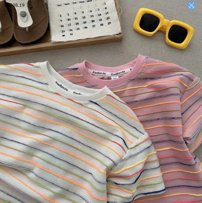 ÁO THUN KẺ SẮC MÀU -Sỉ giá 136k 