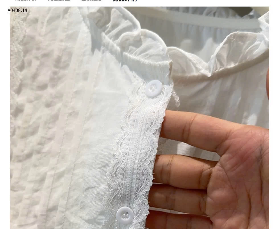 ÁO SƠ MI BÈO PHỐI REN ANNA - sỉ 210k