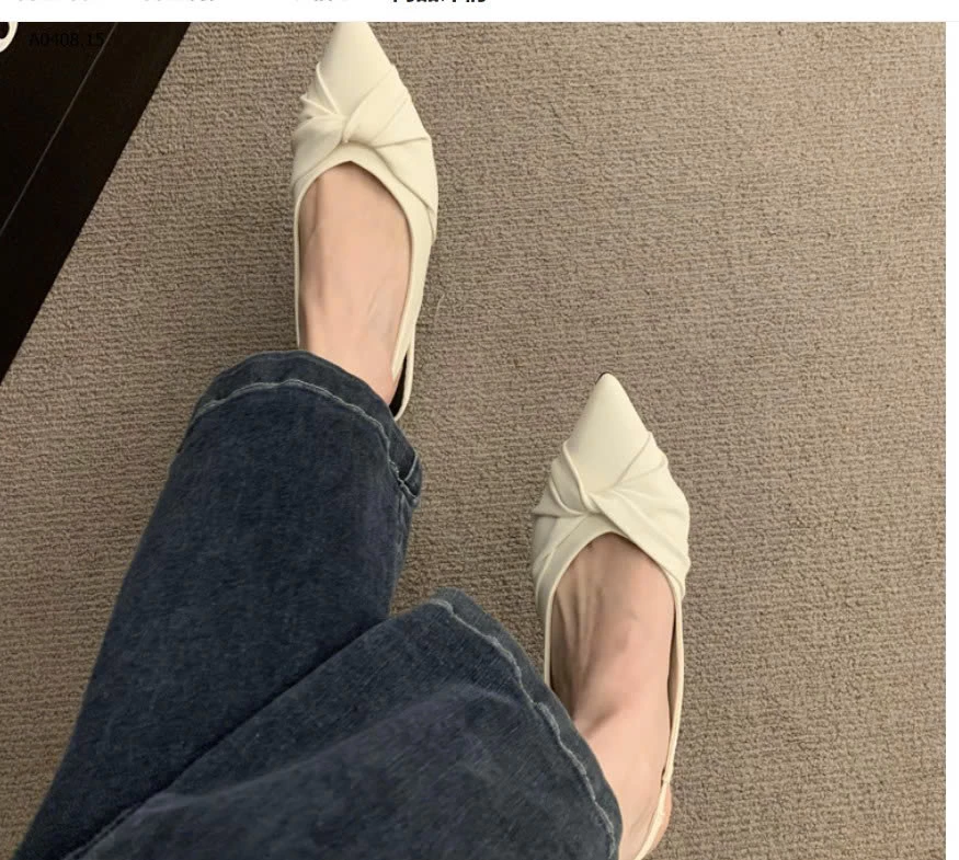 GIÀY MŨI NHỌN HỞ GÓT ĐẾ THẤP- sỉ 166k