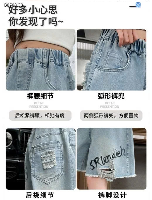 QUẦN SHORT JEAN RÁCH SZ ĐẠI BG  - sỉ 140k