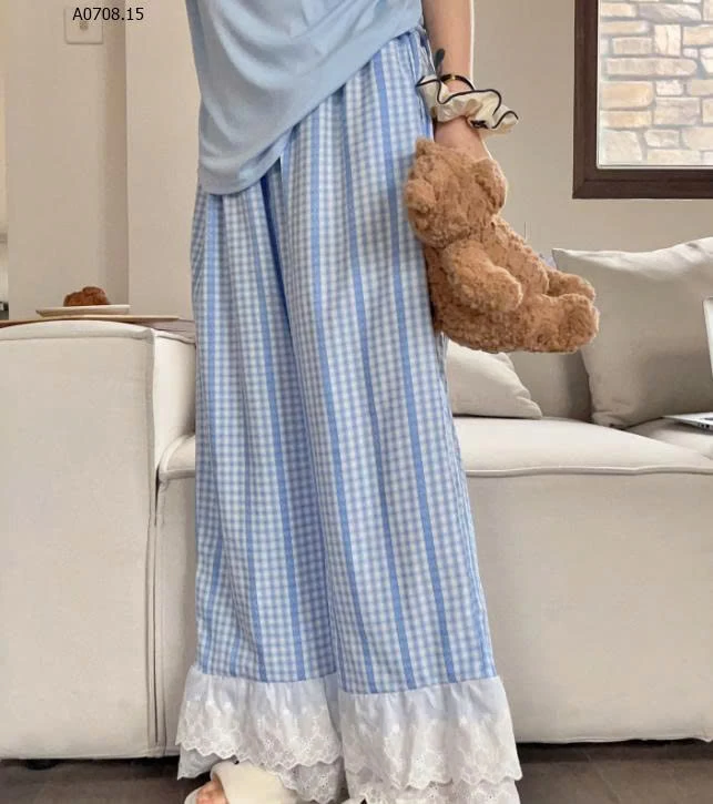 BỘ ÁO 2 DÂY QUẦN DÀI PHỐI REN  NỮ  - sỉ 206k