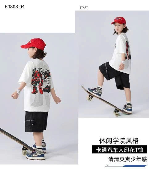 ÁO THUN IN HÌNH NGƯỜI MÁY-Sỉ giá 153k