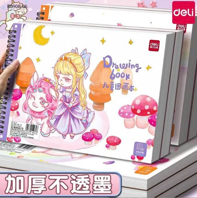 Set 4 quyển vở vẽ A4 – Hãng Deli chính hãng-Sỉ giá 68k/set 4 quyển