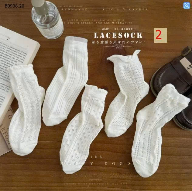 SET 5 ĐÔI TẤT NGẮN HÀN QUỐC  -Giá sỉ  78k/set 5 đôi