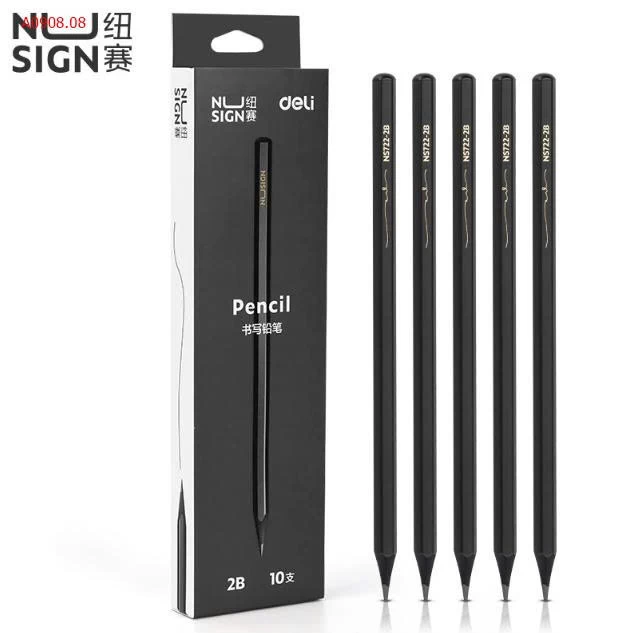 BÚT CHÌ GỖ ĐEN DELI-Sỉ 95k/1 set 3 hộp