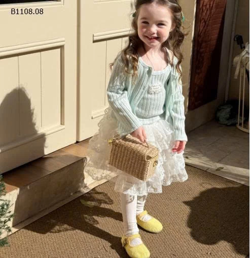 Set áo chân váy cho bé gái-Giá sỉ  áo 173k , váy 130k