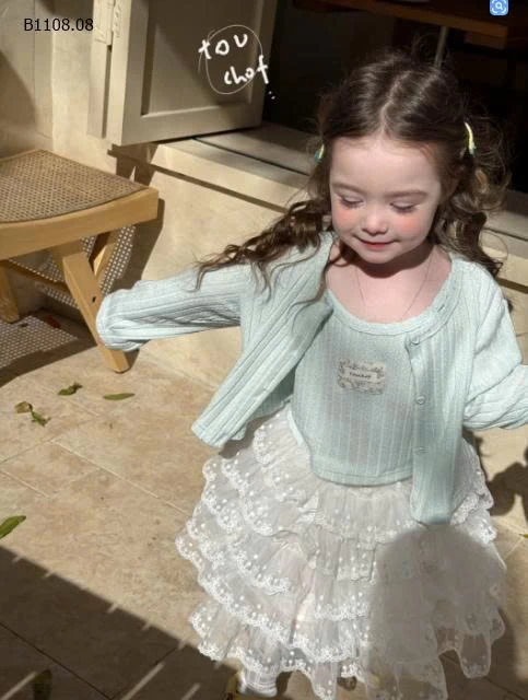 Set áo chân váy cho bé gái-Giá sỉ  áo 173k , váy 130k