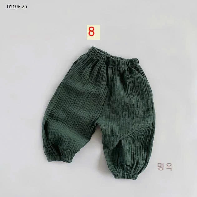 Quần cotton  retro kiểu Hàn Quốc dành cho bé trai và bé gái-Giá sỉ 120k