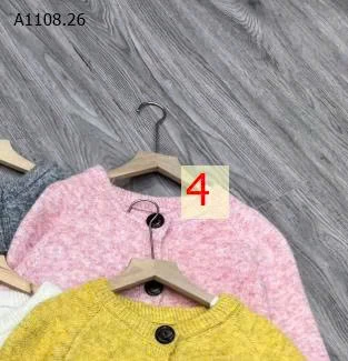 Áo khoác cardigan dệt kim ngắn cổ tròn KANING -Sỉ 167k
