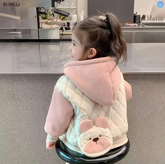 ÁO KHOÁC HOẠ TIẾT GẤU CHO BÉ GÁI-Sỉ 159k