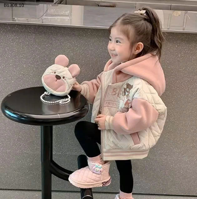 ÁO KHOÁC HOẠ TIẾT GẤU CHO BÉ GÁI-Sỉ 159k