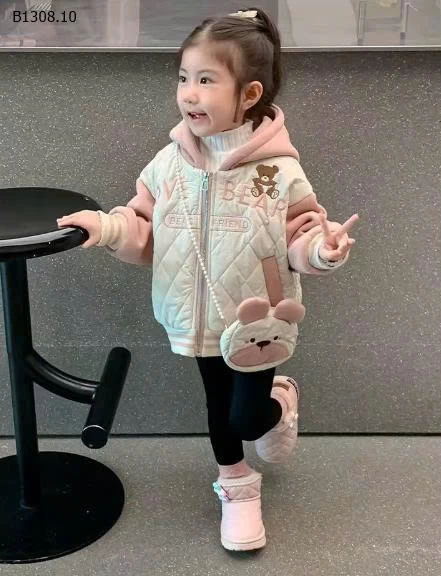 ÁO KHOÁC HOẠ TIẾT GẤU CHO BÉ GÁI-Sỉ 159k