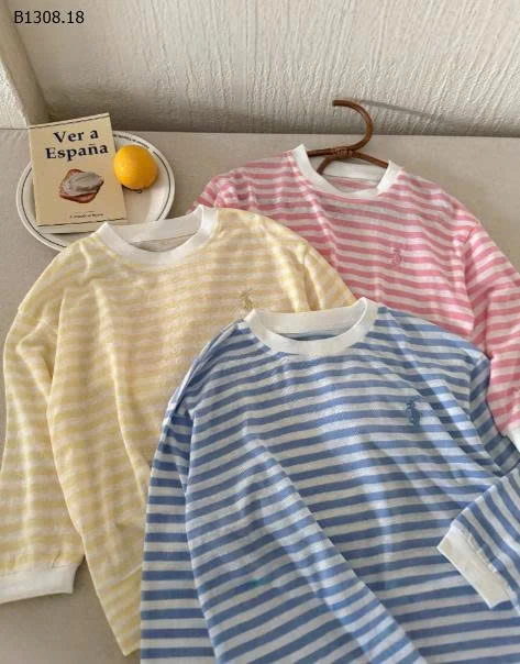 ÁO KẺ DÀI TAY CHO BÉ GÁI -Sỉ 109k