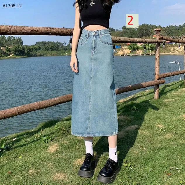 CHÂN VÁY JEAN DÁNG DÀI-Giá sỉ 128k