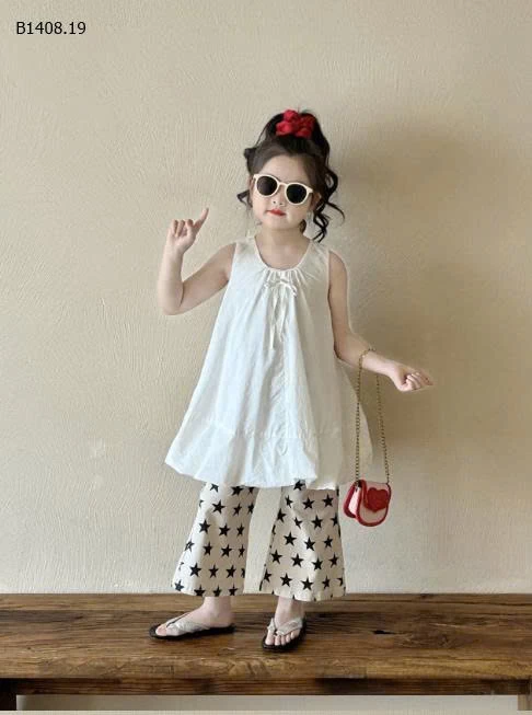 SET ÁO VÁY SÁT NÁCH MIX QUẦN ỐNG LOE BG - sỉ 273k