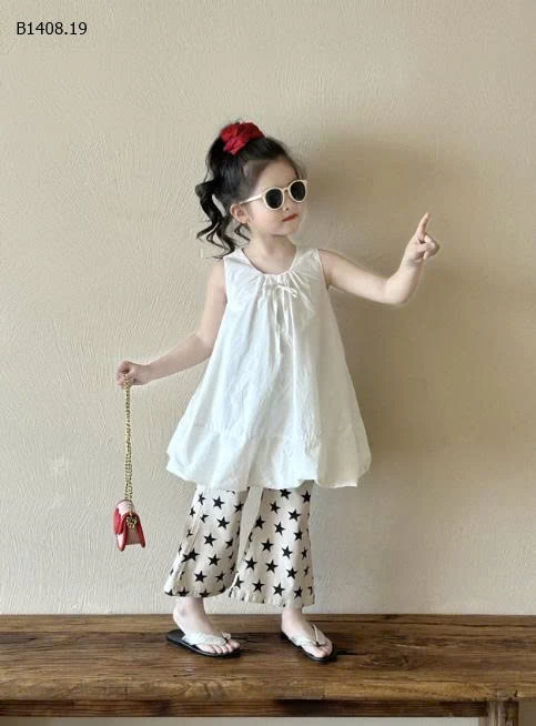 SET ÁO VÁY SÁT NÁCH MIX QUẦN ỐNG LOE BG - sỉ 273k