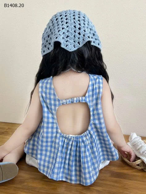 SET ÁO SÁT NÁCH HỞ LƯNG + QUẦN SHORT BÉ GÁI-Sỉ giá 258K