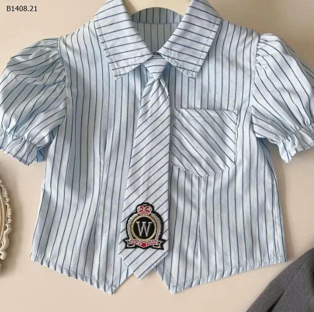 SET ÁO SƠ MI KẺ MIX CV XẾP LY BG - sỉ 187k