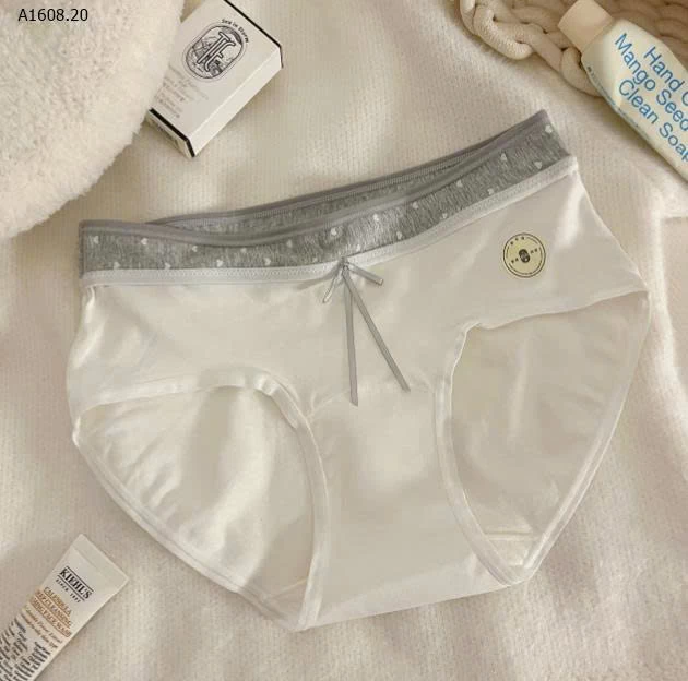  SET 5 QUẦN CHIP COTTON ĐÍNH NƠ NỮ-Giá sỉ 112k/ set 5c