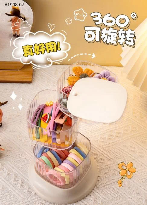 KỆ ĐỰNG MỸ PHẨM XOAY TRÒN 3 NGĂN- sỉ 50k