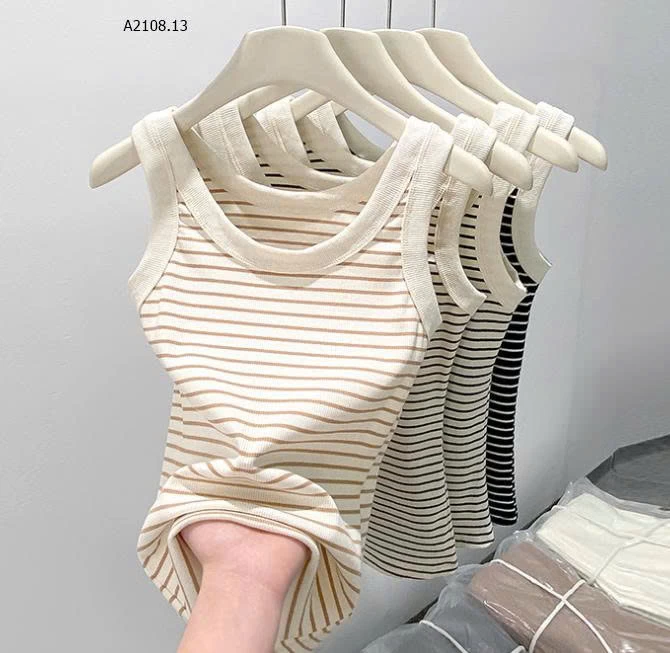 ÁO BA LỖ KẺ NGANG FORM ÔM  - sỉ 86k