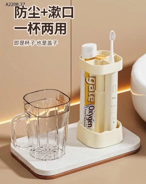 ỐNG ĐỰNG BÀN CHẢI KÈM CỐC ĐÁNH RĂNG - sỉ 52k