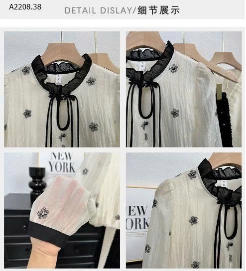  ÁO VOAN TAY DÀI CỔ NƠ - sỉ 145k